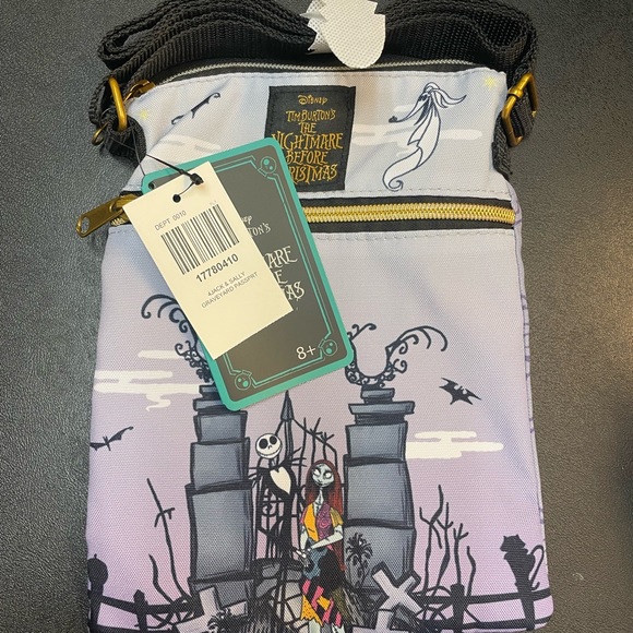 Loungefly The Nightmare Before Christmas Graveyard Passport Crossbody Bag - Picture 5 of 8